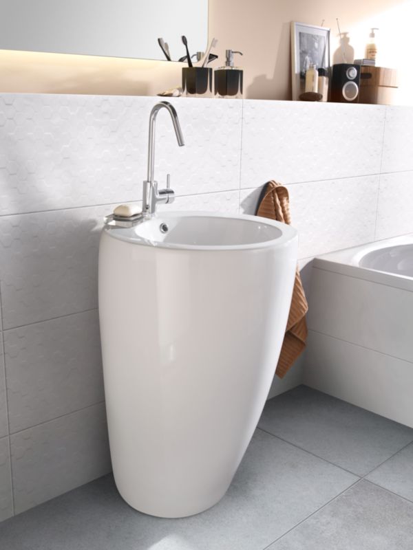 Aragone GoodHome glaserede vægfliser 30 x 90 cm hvid 1,35 m²