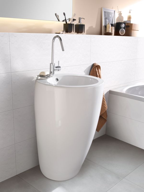 Aragone GoodHome glaserede vægfliser 30 x 90 cm hvid 1,35 m²