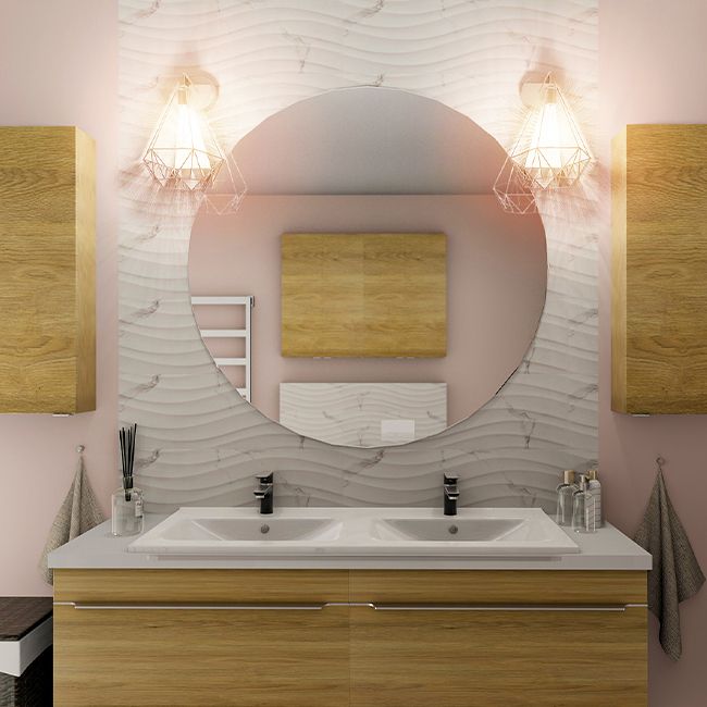 Calacatta glaserede fliser 25 x 75 cm Onda 1,5 m²