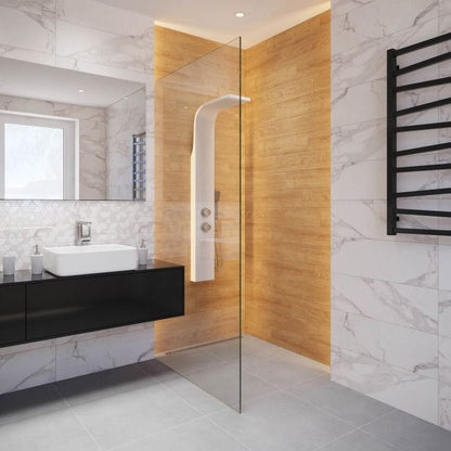 Calacatta glaseret flise 25 x 75 cm hvid 1,5 m²