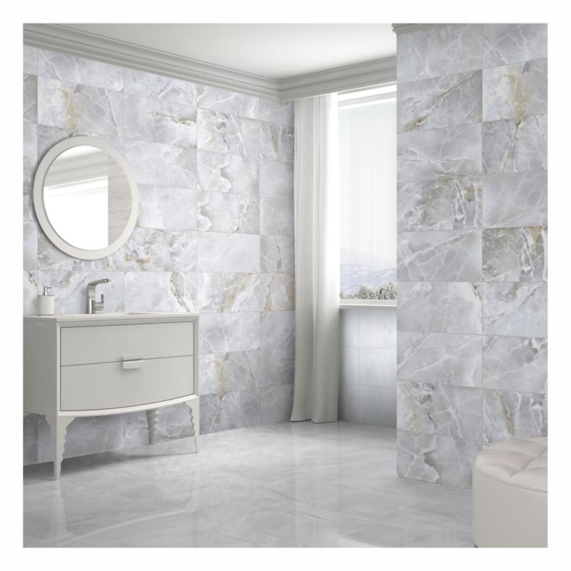 Cecina glaseret flise 30 x 60 cm hvid beige
