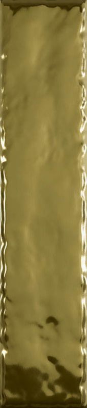 Paradyż glaseret murstensflise 6,5 x 29,8 cm guld