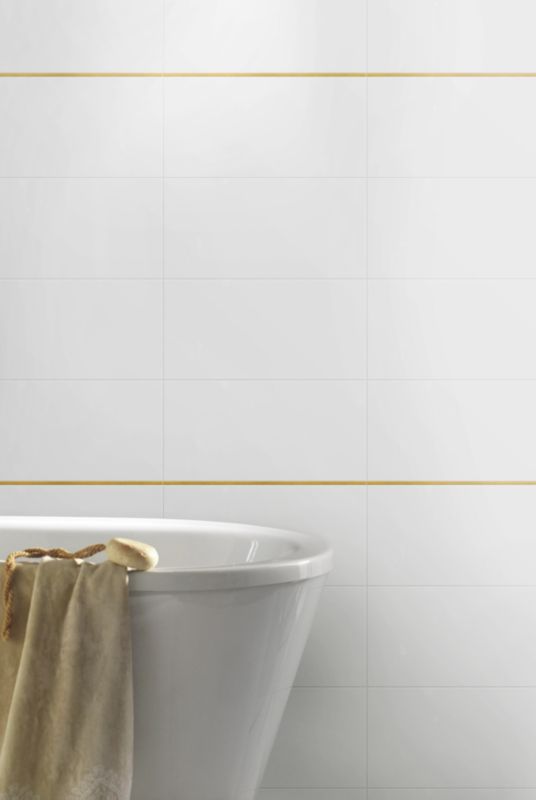 Colville GoodHome glaserede fliser 30 x 60 cm hvid 1,44 m²