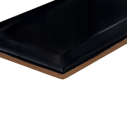 GoodHome Trentie glaserede vægfliser 10 x 20 cm sort 0,8 m²