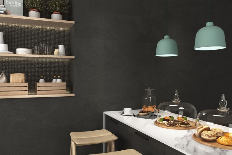 Hardy glaserede vægfliser 24,5 x 74,5 cm negro 1,45 m²