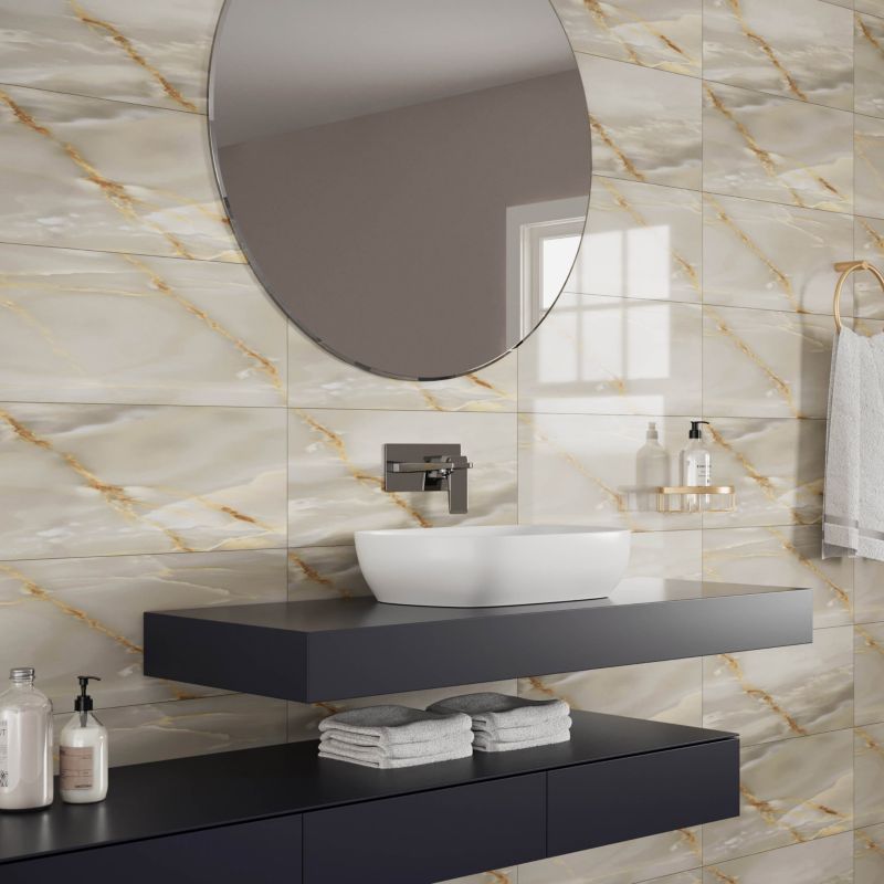 Lasa glaseret flise 30 x 60 cm guld 1,44 m²