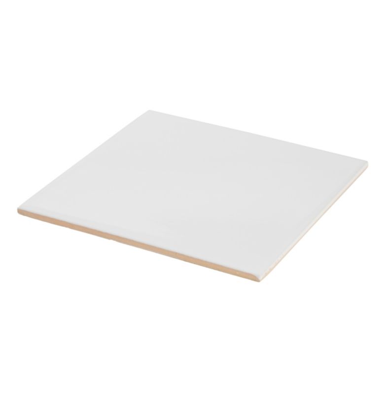Leccia glaserede fliser 15 x 15 cm hvid 1 m²