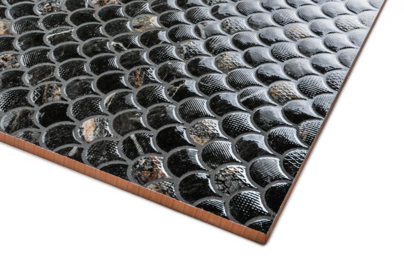 Lucia glaseret flise 29,4 x 89,5 cm negro 1,32 m²
