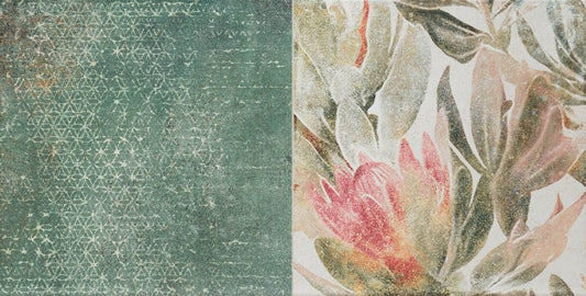 Margot Arte Flower glaseret flise 30,8 x 60,8 cm dekor A