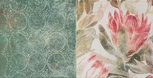 Margot Arte Flower glaseret flise 30,8 x 60,8 cm dekor C