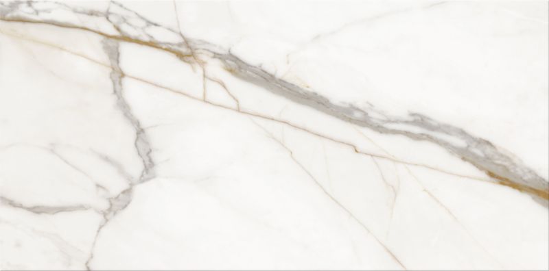 Marullo glaseret flise 29,7 x 60 cm hvid / guld 1,25 m²