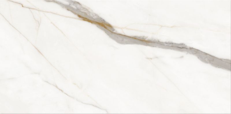 Marullo glaseret flise 29,7 x 60 cm hvid / guld 1,25 m²