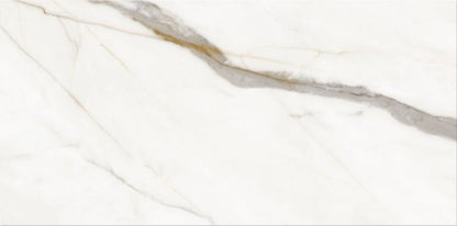 Marullo glaseret flise 29,7 x 60 cm hvid / guld 1,25 m²