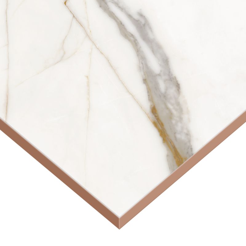 Marullo glaseret flise 29,7 x 60 cm hvid / guld 1,25 m²