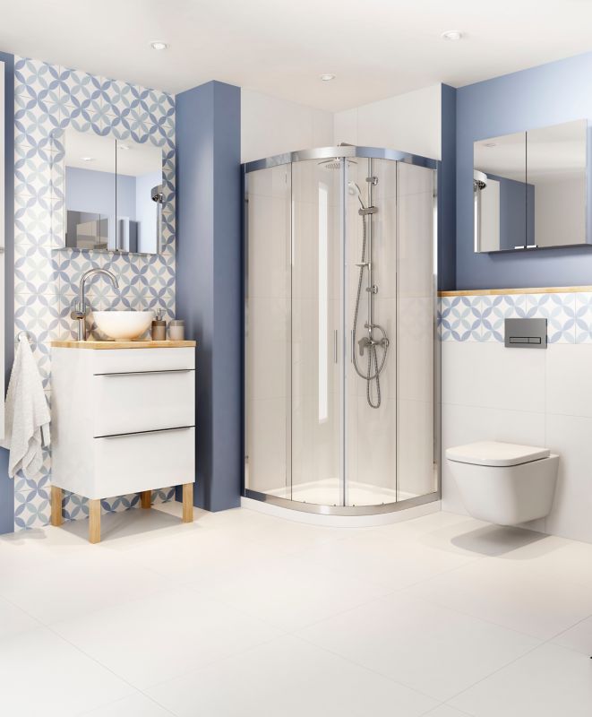 Melby Kwadro glaseret flise 25 x 40 cm bianco 1,3 m²