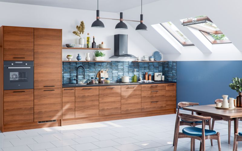 Montblanc glazur 20 x 60 cm blå dekor mosaik 1,2 m²