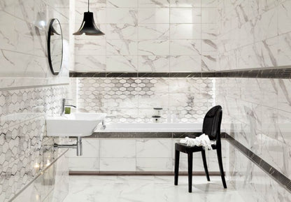 Nella Arte glaseret flise 22,3 x 44,8 cm hvid 1,5 m²