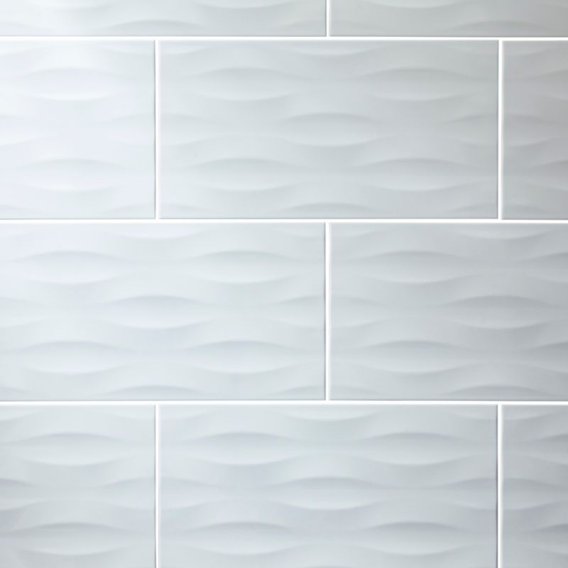 Perouso glazur 29,7 x 60 cm hvid med striber 1,25 m²