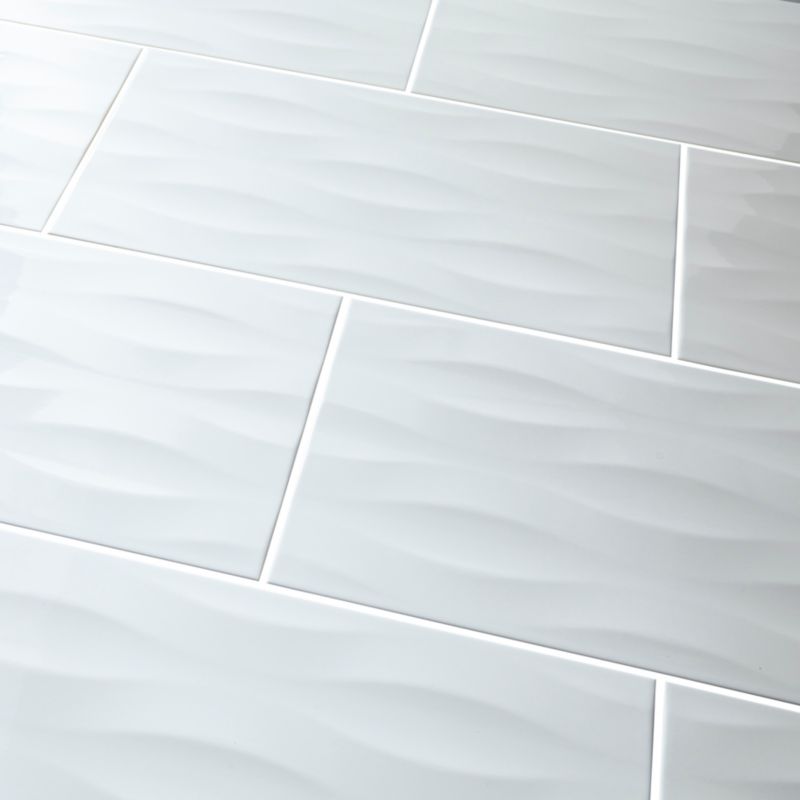 Perouso glazur 29,7 x 60 cm hvid med striber 1,25 m²