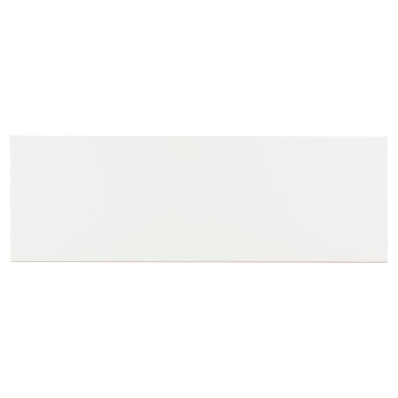 GoodHome Plain glaseret flise 20 x 60 cm hvid 0,96 m²