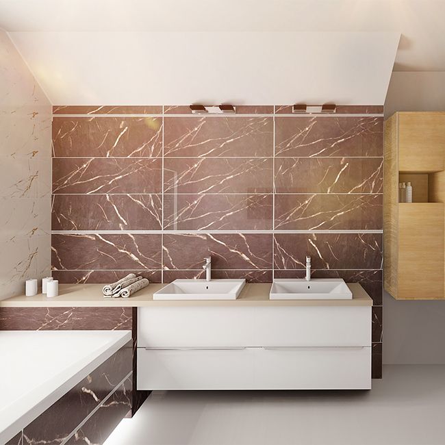 Scarlet Paradyż glazur 29,8 x 89,8 cm bianco 1,07 m²