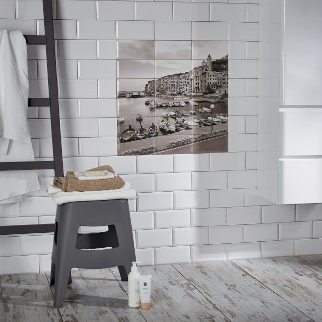 Tamoe Paradyż glaseret flise 9,8 x 19,8 cm hvid 0,89 m²