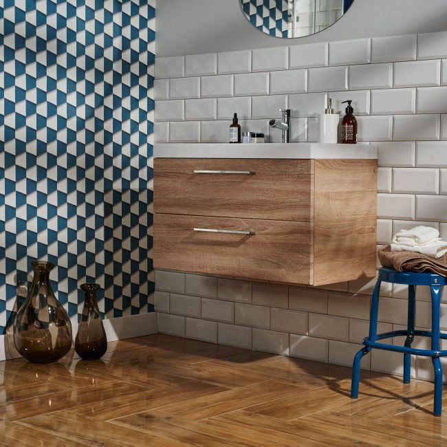 Tamoe Paradyż glaseret flise 9,8 x 19,8 cm hvid 0,89 m²