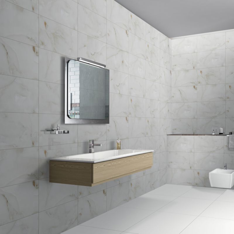 Taroute glasur 30 x 60 cm onyx hvid 1,44 m²