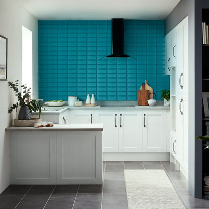 Trentie GoodHome glaserede fliser 10 x 20 cm turkis 0,8 m²