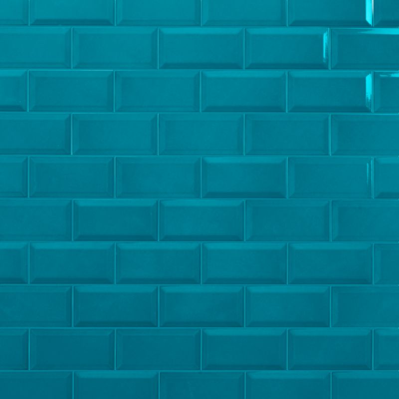 Trentie GoodHome glaserede fliser 10 x 20 cm turkis 0,8 m²