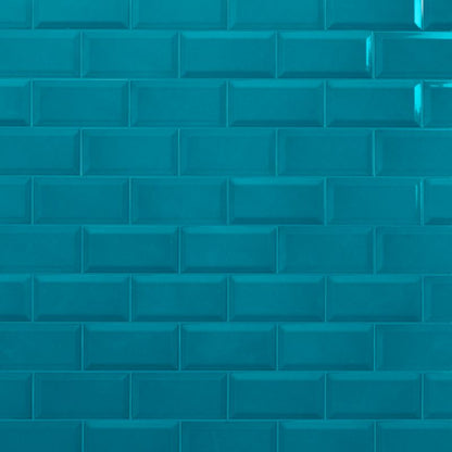 Trentie GoodHome glaserede fliser 10 x 20 cm turkis 0,8 m²