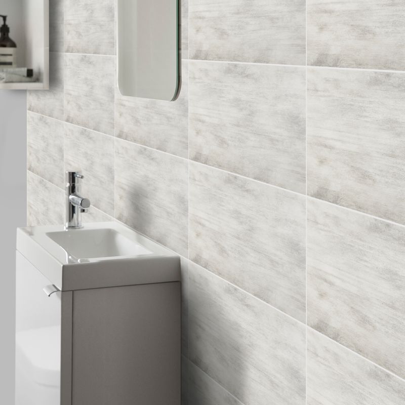 GoodHome Urca glaserede fliser 29,7 x 60 cm grå 1,25 m²