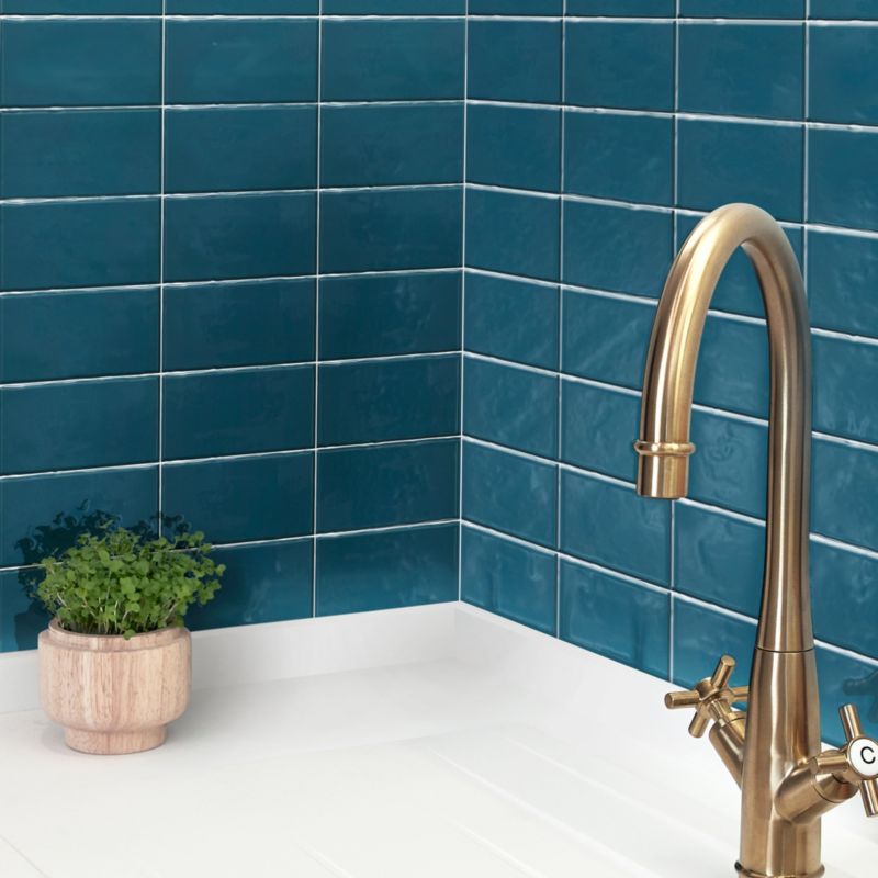 Glasur Vernisse GoodHome 7,5 x 15 cm mal blå 0,9 m²