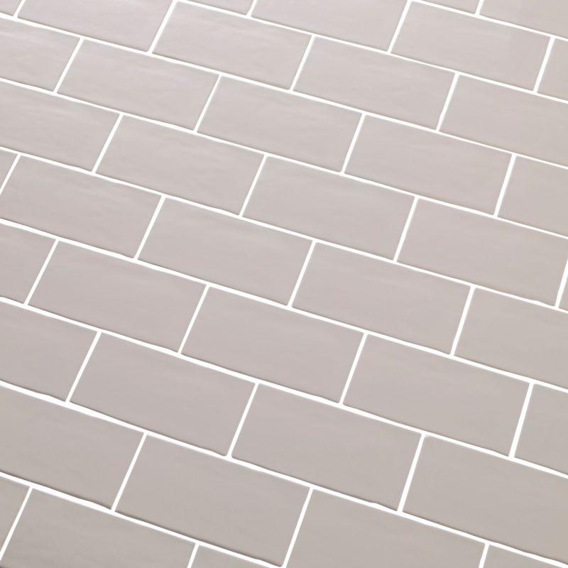 Vernisse GoodHome glaserede fliser 7,5 x 15 cm sølvgrå 0,9 m²