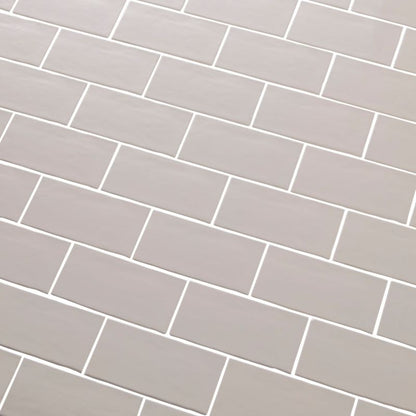 Vernisse GoodHome glaserede fliser 7,5 x 15 cm sølvgrå 0,9 m²