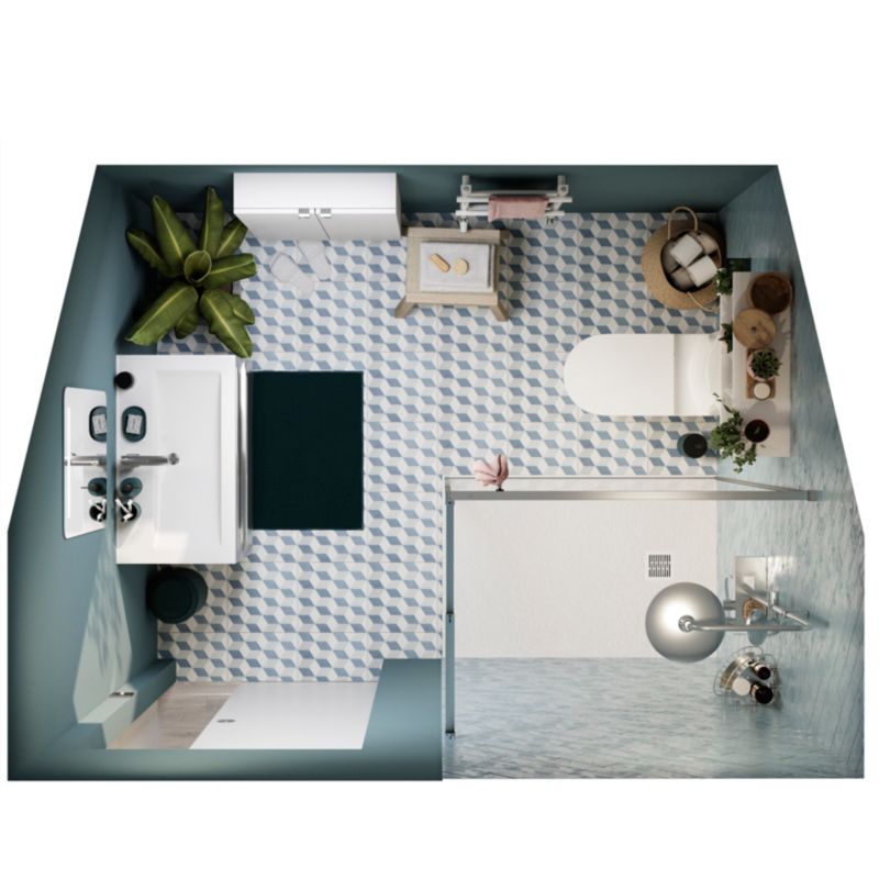 Vernisse GoodHome glazur 7,5 x 30 cm mis blue 0,92 m2