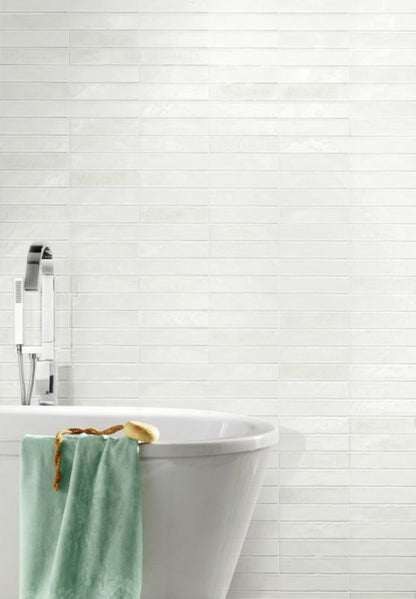 Vernisse GoodHome glaserede fliser 7,5 x 30 cm hvid 0,92 m²