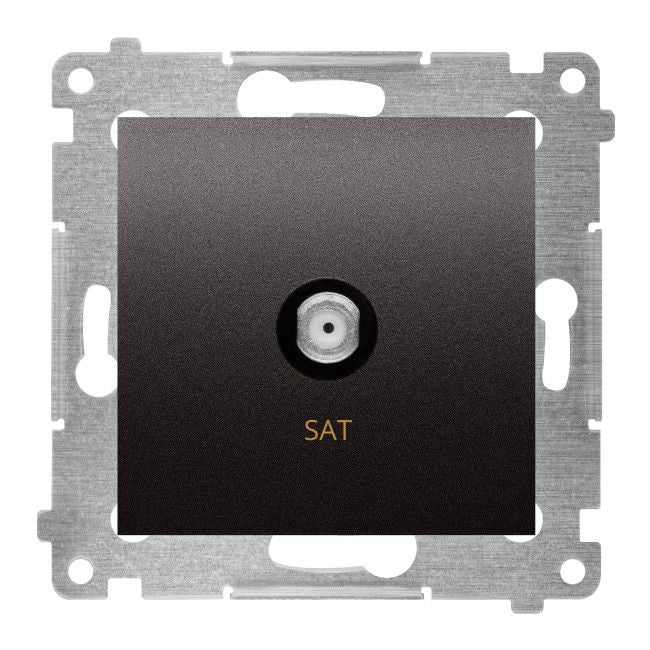 Enkelt SAT antenstik Kontakt-Simon S54 antracit