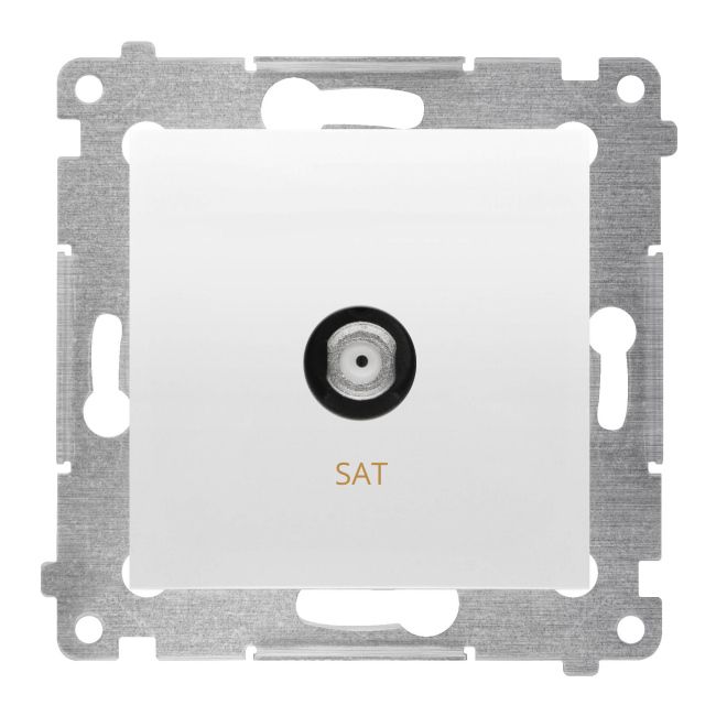 Kontakt-Simon S54 enkelt SAT-antenneudtag i hvid