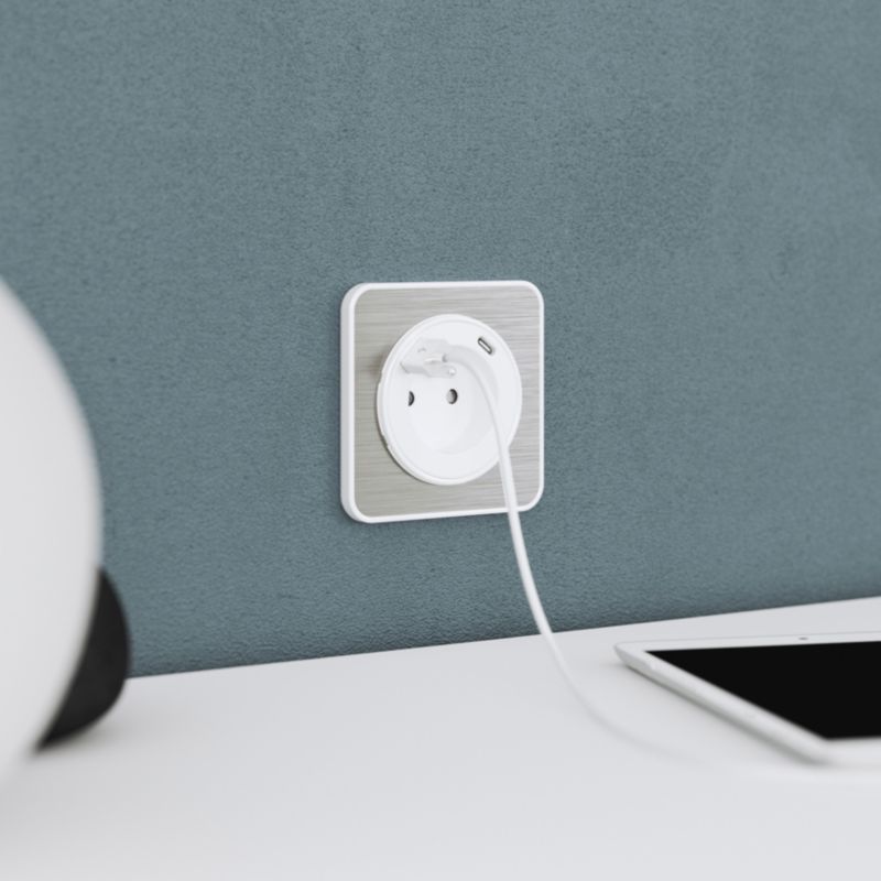 Jacobsen Espen USB A+C stikdåse i mat‑sort