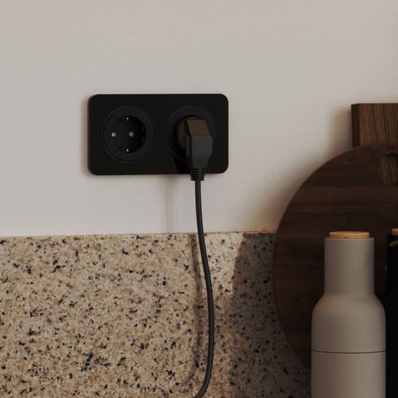 Jacobsen Espen USB A+C stikdåse i mat‑sort