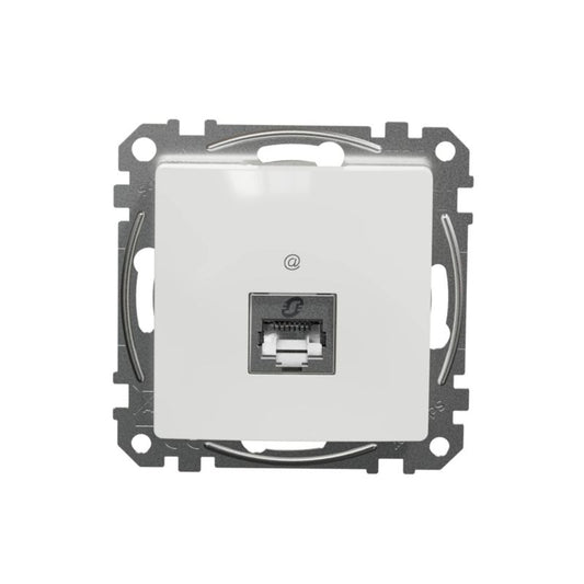 RJ45-computernetstik Schneider Electric Sedna Design & Elements kategori 6 hvid