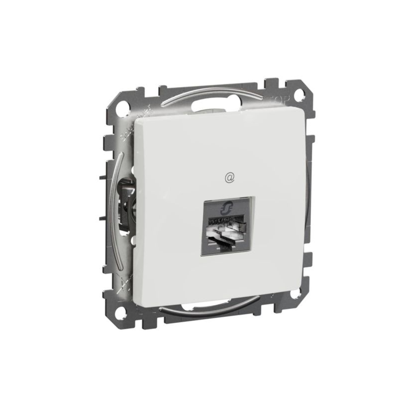 RJ45-computernetstik Schneider Electric Sedna Design & Elements kategori 6 hvid