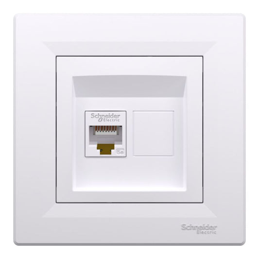 Schneider Electric Asfora kat. 5e computerstik, hvidt