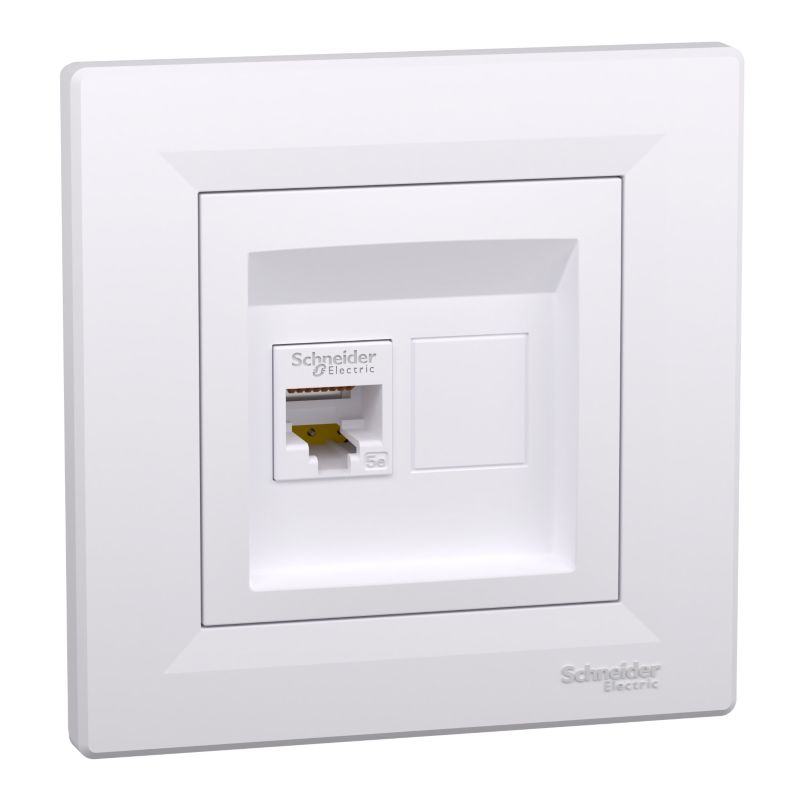 Schneider Electric Asfora kat. 5e computerstik, hvidt
