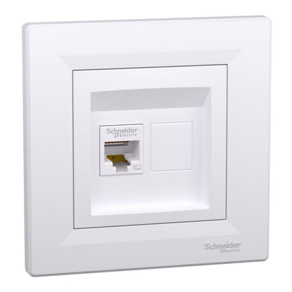 Schneider Electric Asfora kat. 5e computerstik, hvidt