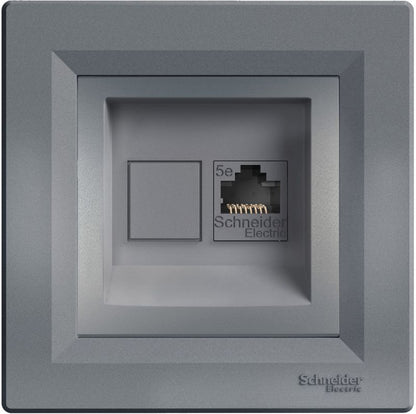 Schneider Electric Asfora enkelt RJ45-computerstik kategori 5e i stål