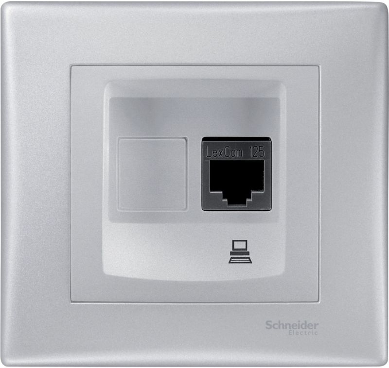 Schneider Electric Sedna kategori 5e computerstik i aluminium