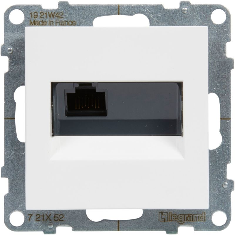 Legrand Suno RJ45 KAT6 UTP indbygningsstik, hvid