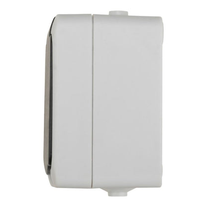 Jacobsen dobbelte udendørsstik IP54 med jord, overflademonteret